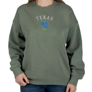 NWT Women's Embroidered Flora State Sweatshirt